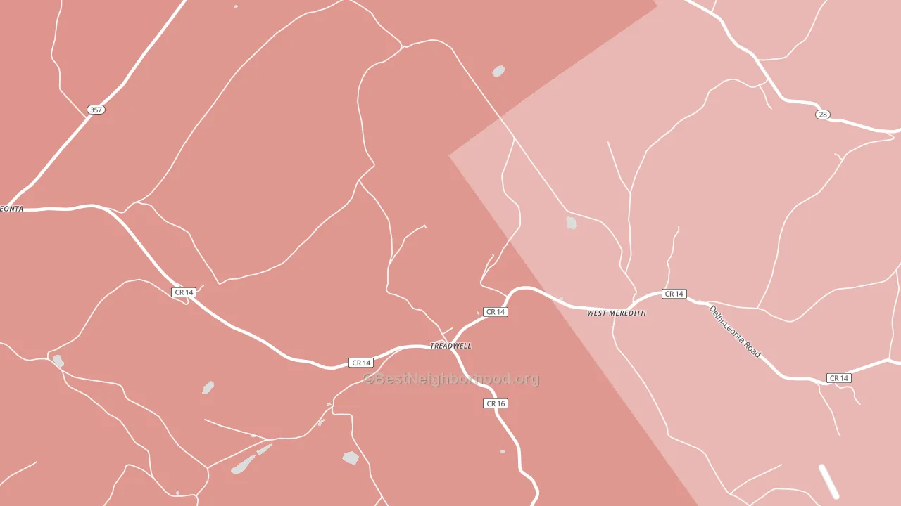 13846, NY block-group political-lean map