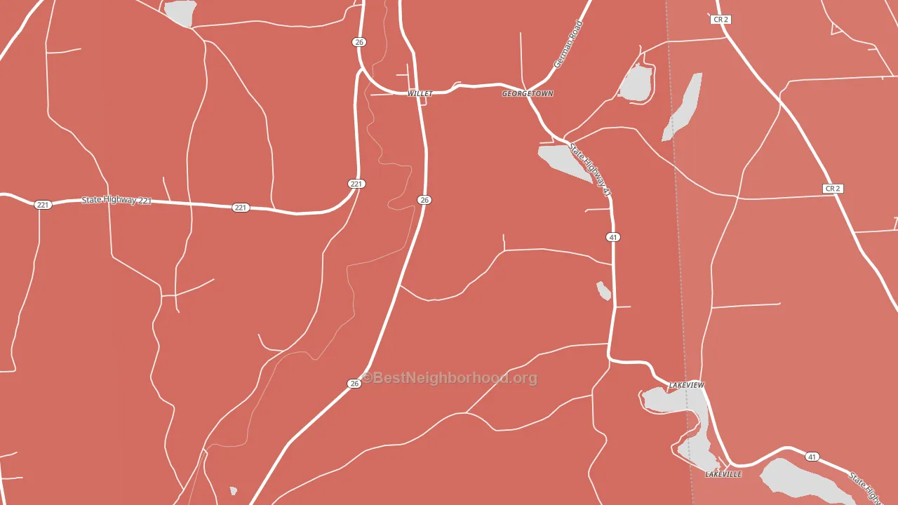13863, NY block-group political-lean map