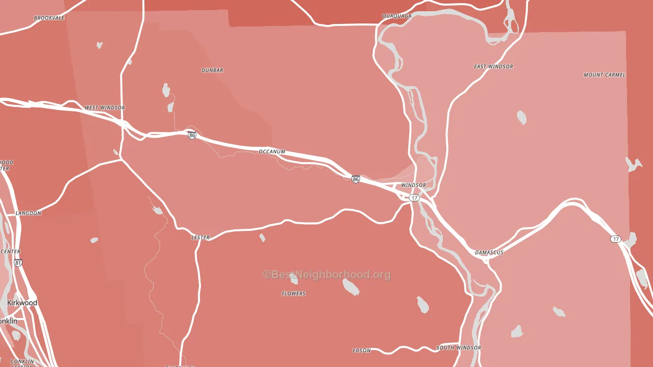 13865, NY block-group political-lean map
