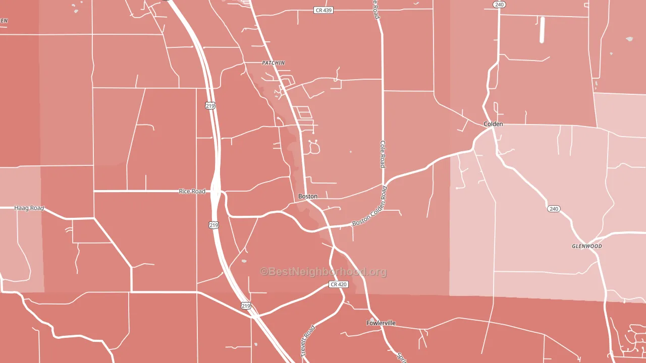 14025, NY block-group political-lean map