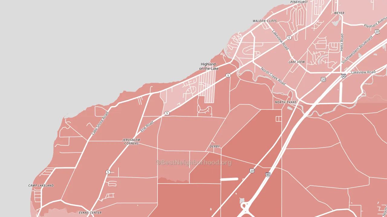 14047, NY block-group political-lean map
