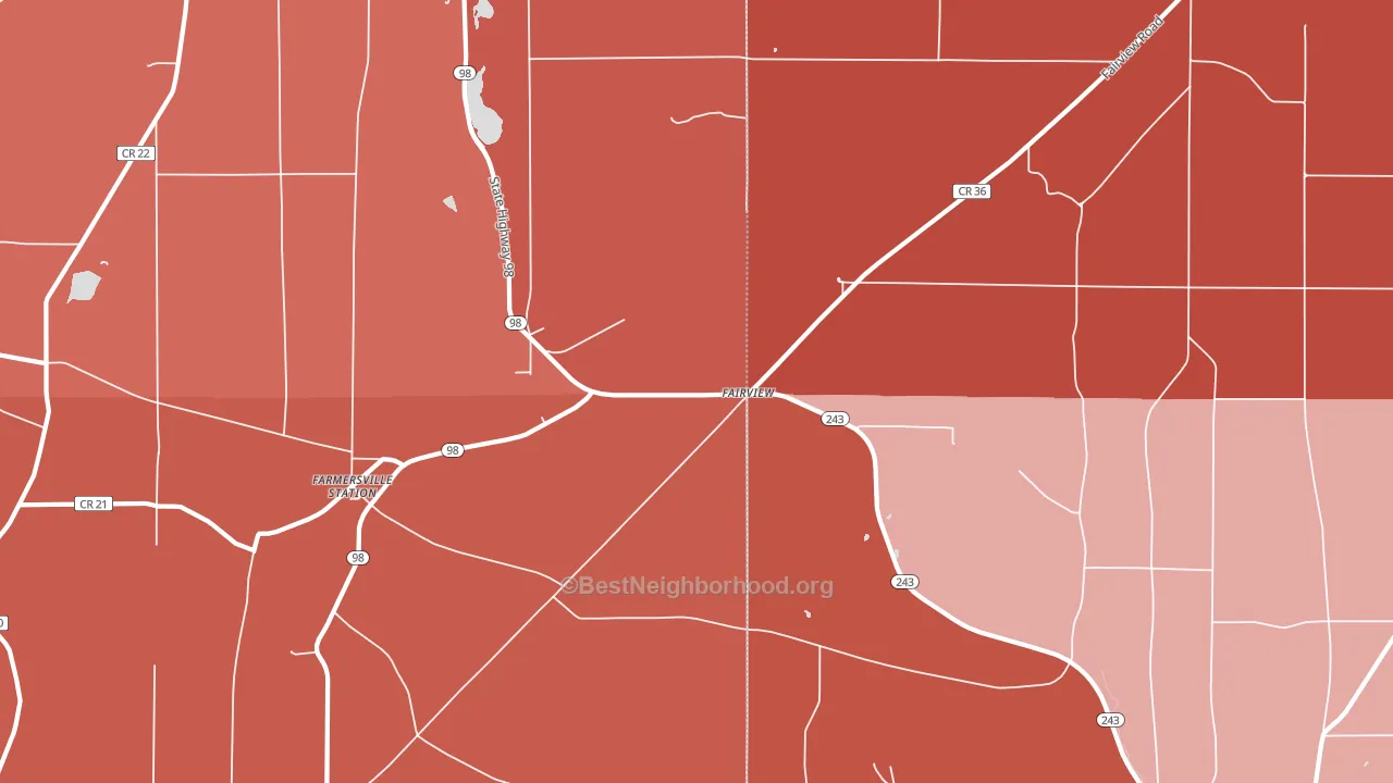 14060, NY block-group political-lean map