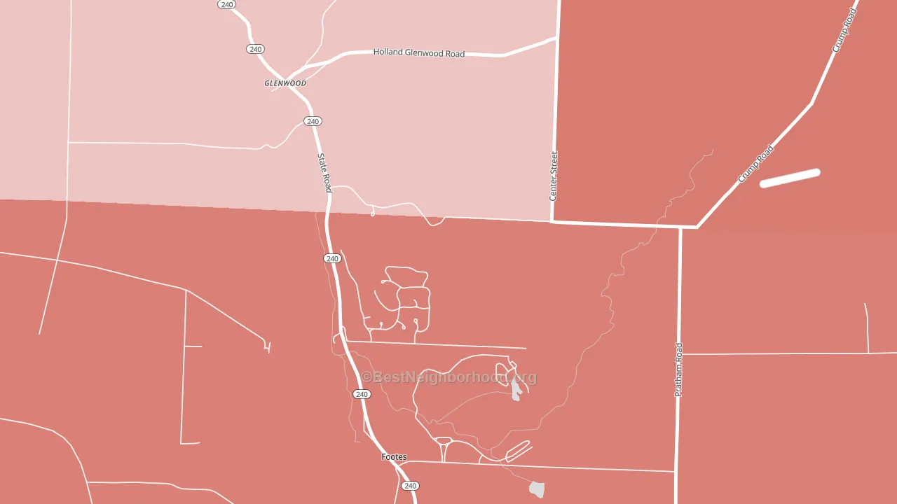 14069, NY block-group political-lean map