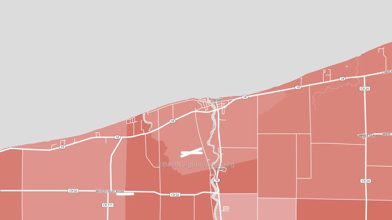 14126, NY block-group political-lean map