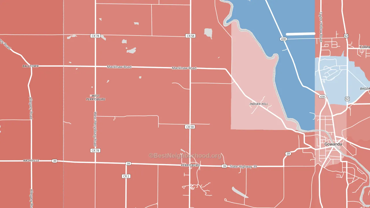 14129, NY block-group political-lean map
