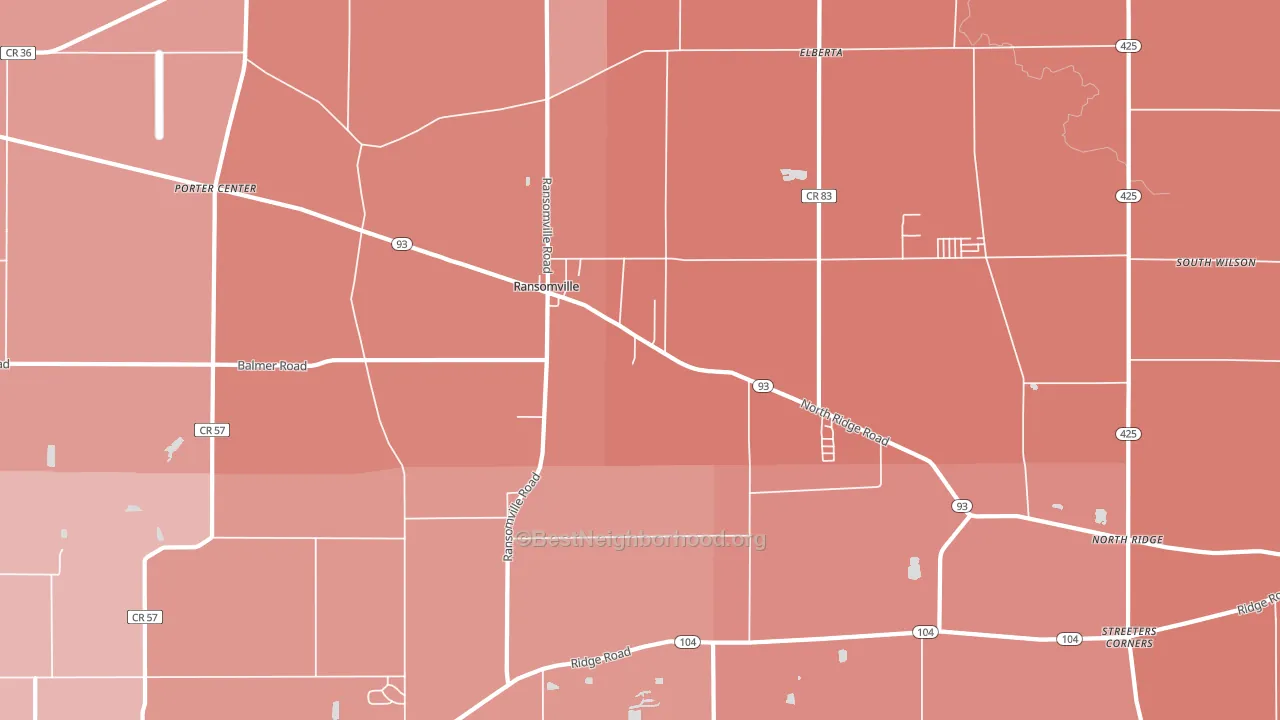 14131, NY block-group political-lean map