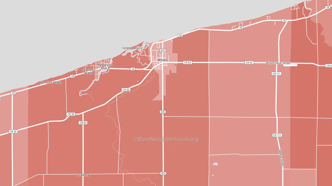 14172, NY block-group political-lean map