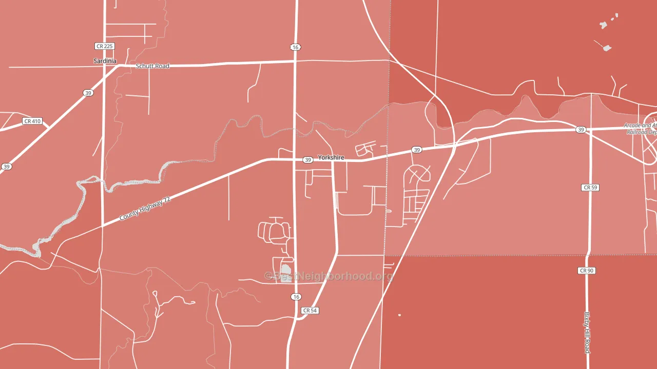 14173, NY block-group political-lean map