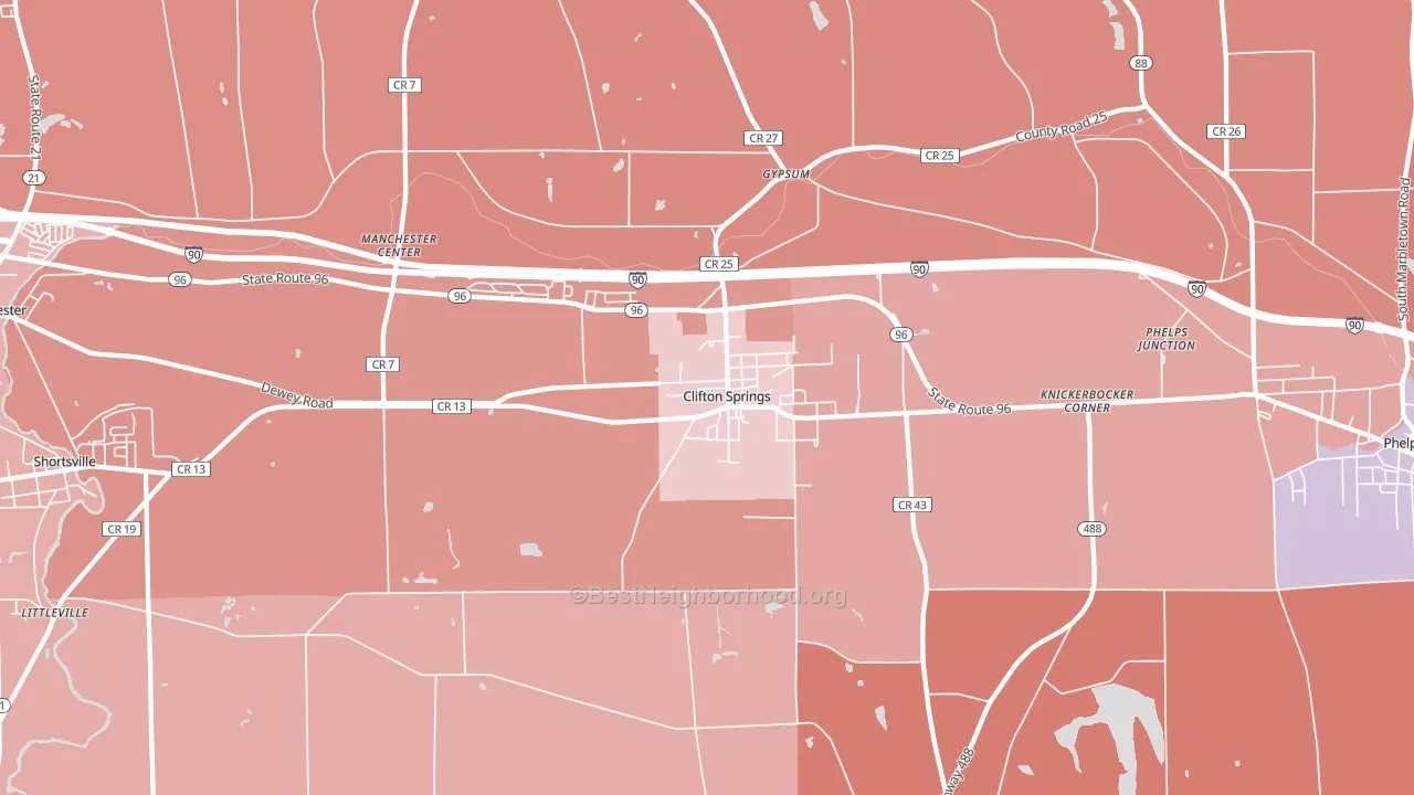 14432, NY block-group political-lean map