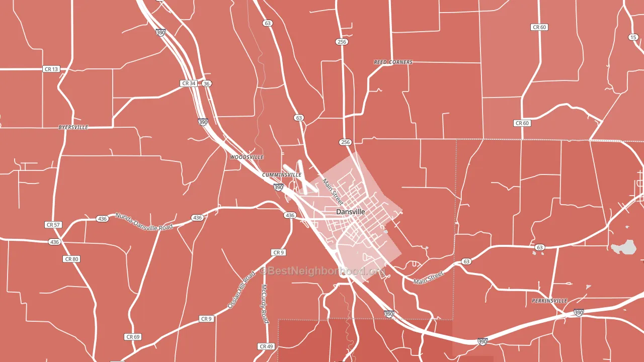 14437, NY block-group political-lean map