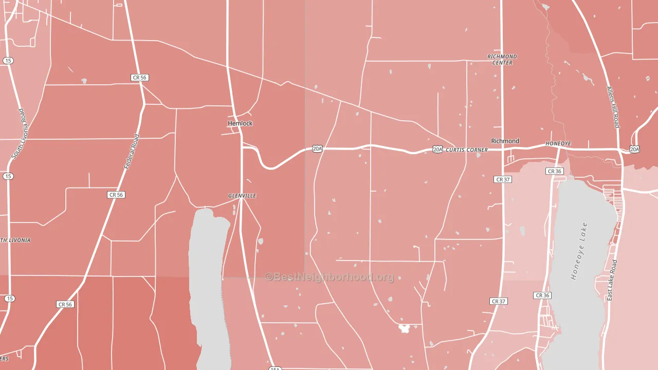 14466, NY block-group political-lean map