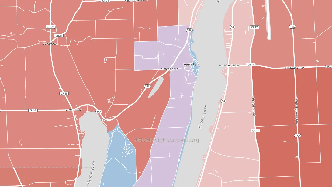 14478, NY block-group political-lean map