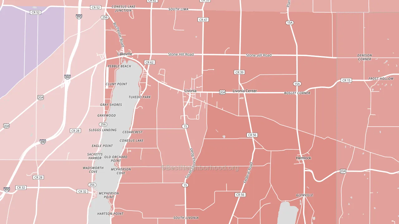 14487, NY block-group political-lean map