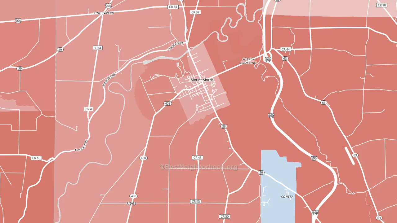 14510, NY block-group political-lean map