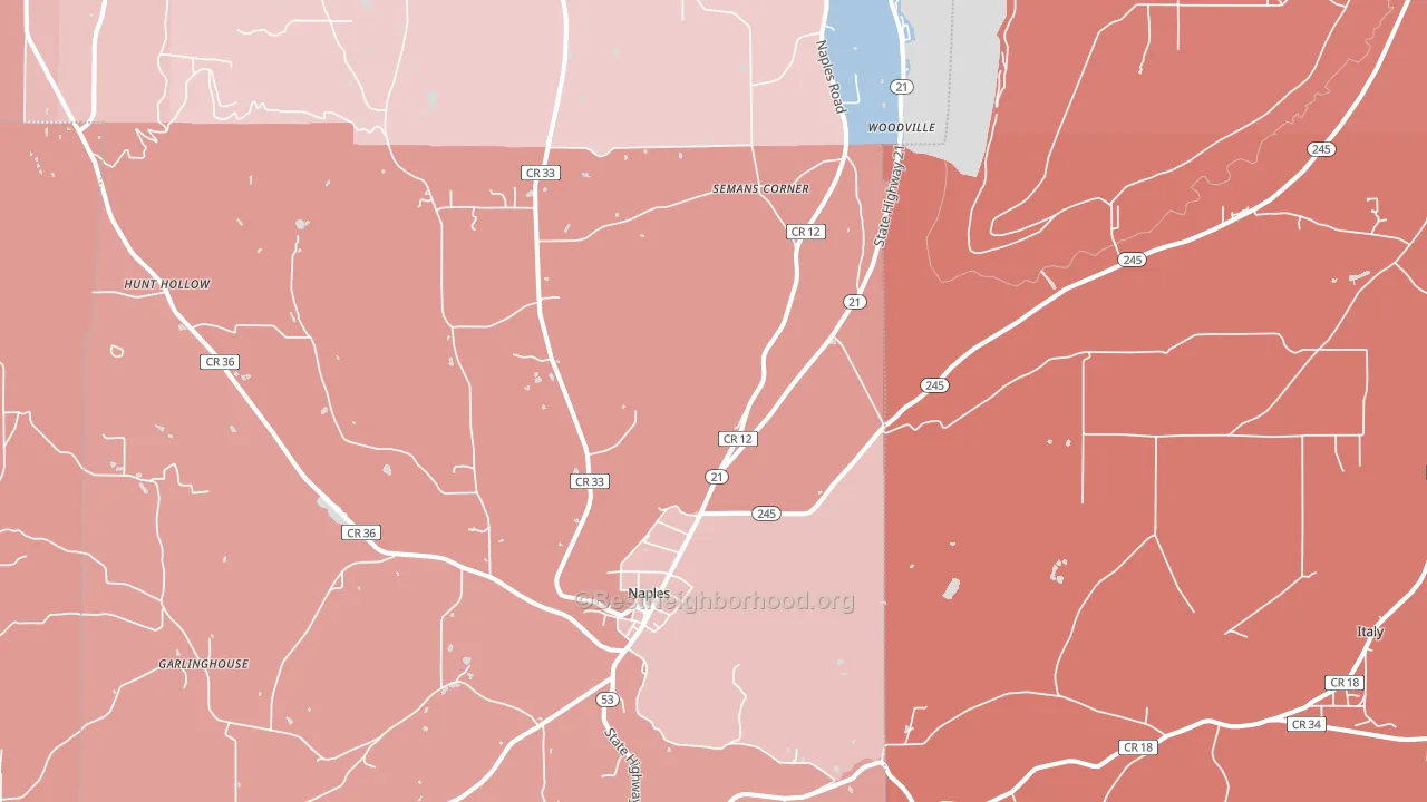 14512, NY block-group political-lean map