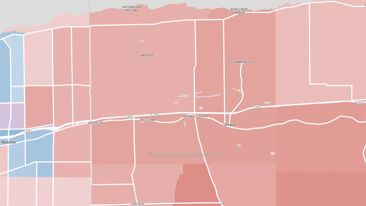 14519, NY block-group political-lean map