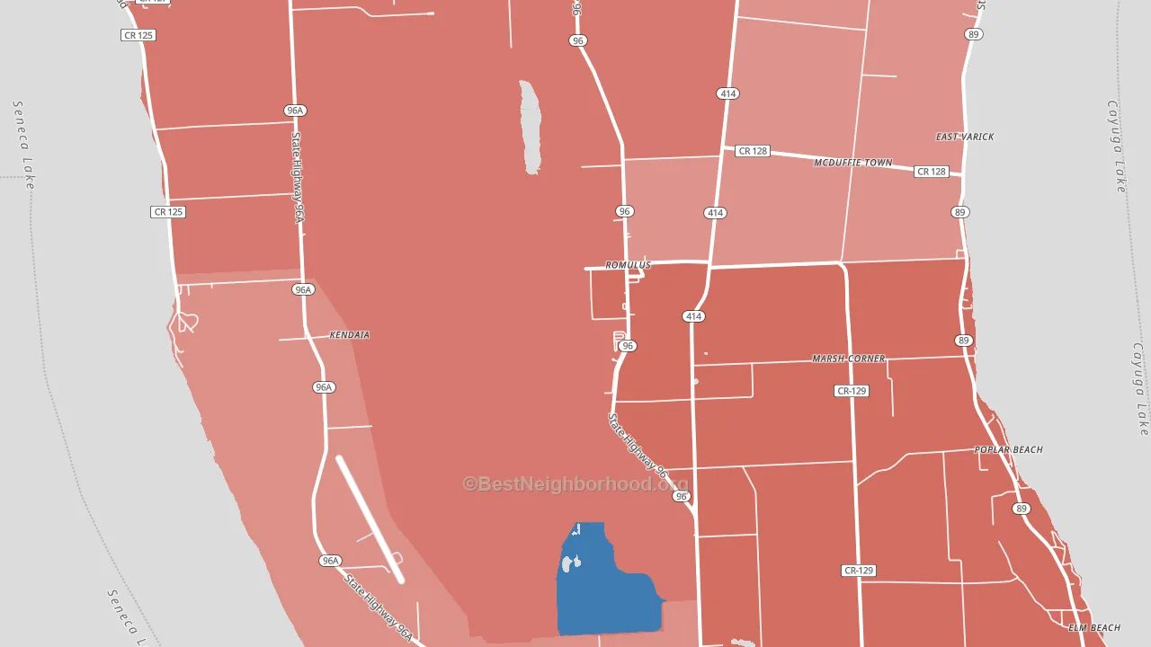 14541, NY block-group political-lean map