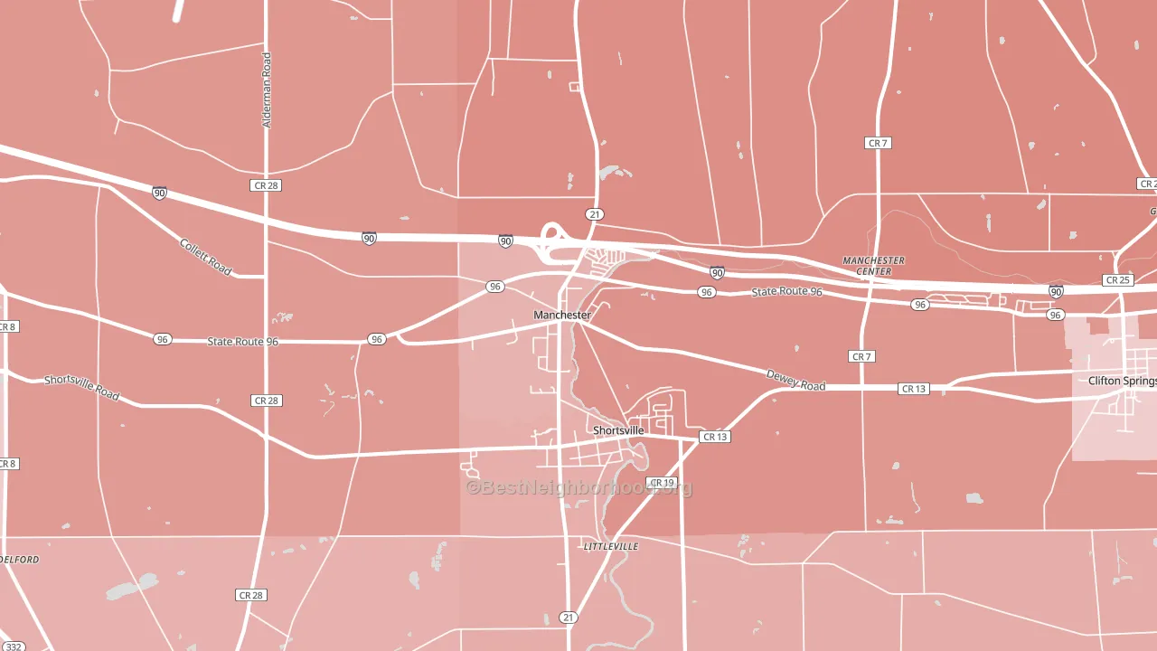 14548, NY block-group political-lean map