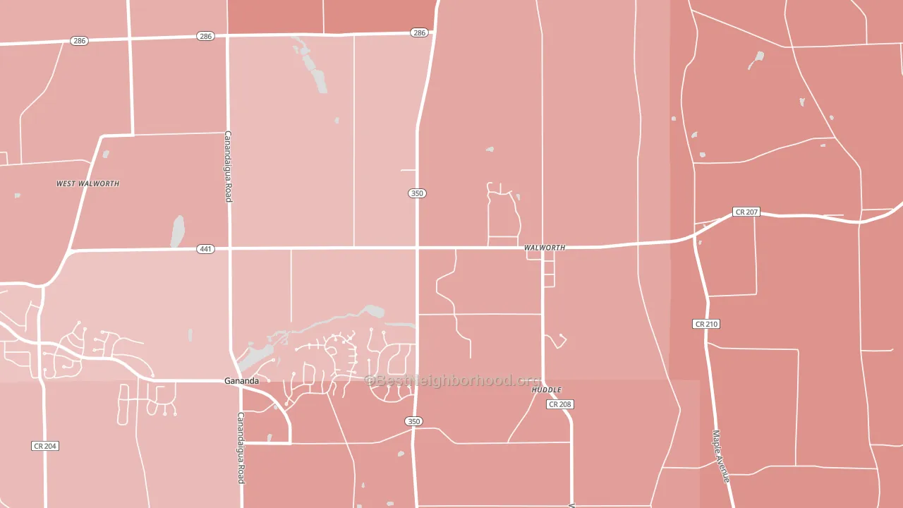 14568, NY block-group political-lean map