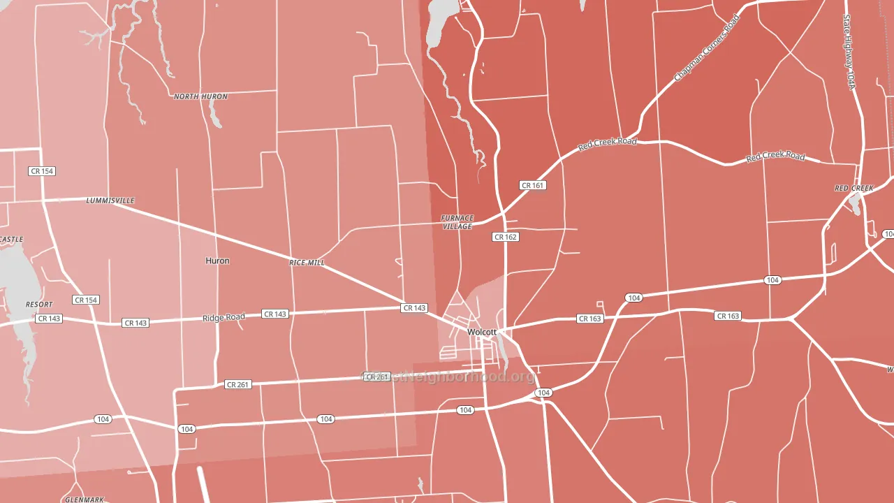 14590, NY block-group political-lean map