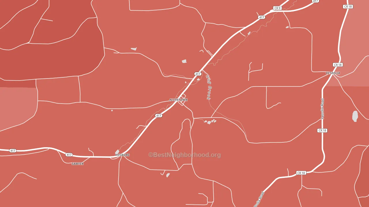 14707, NY block-group political-lean map
