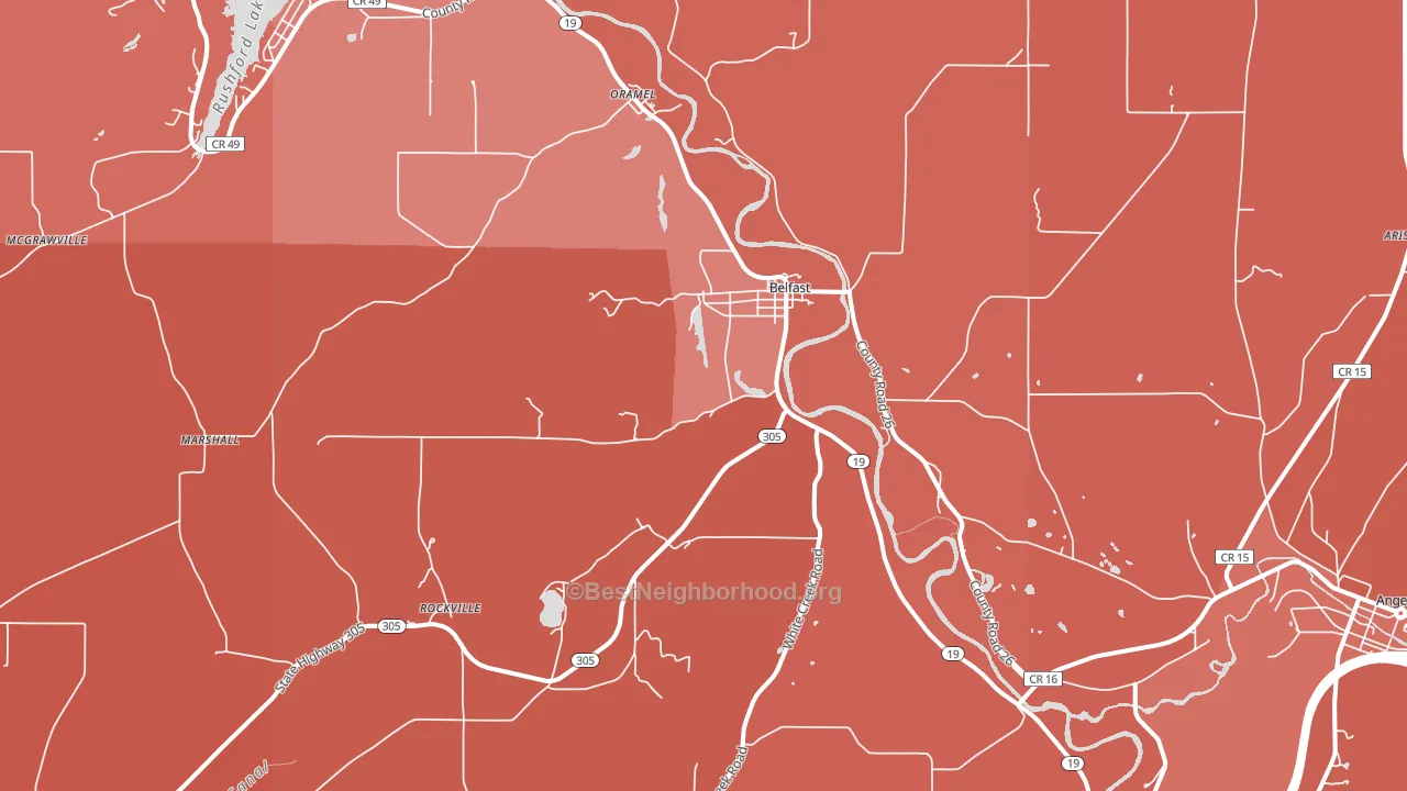 14711, NY block-group political-lean map