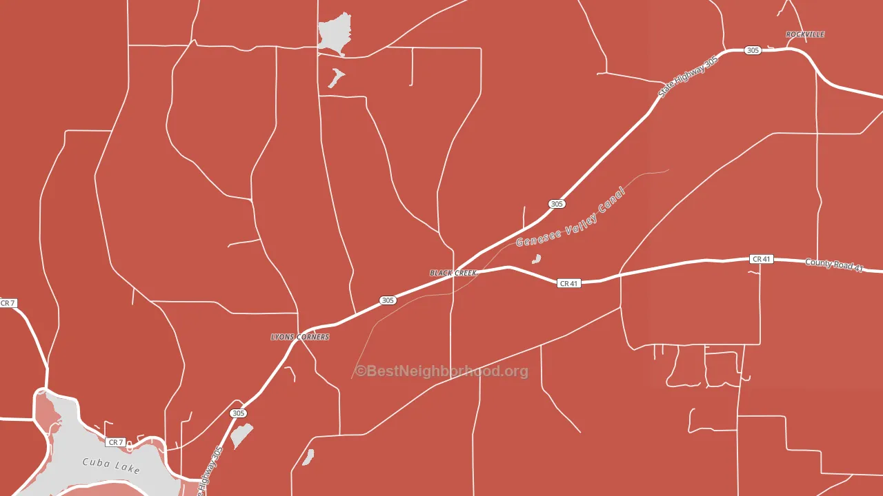 14714, NY block-group political-lean map