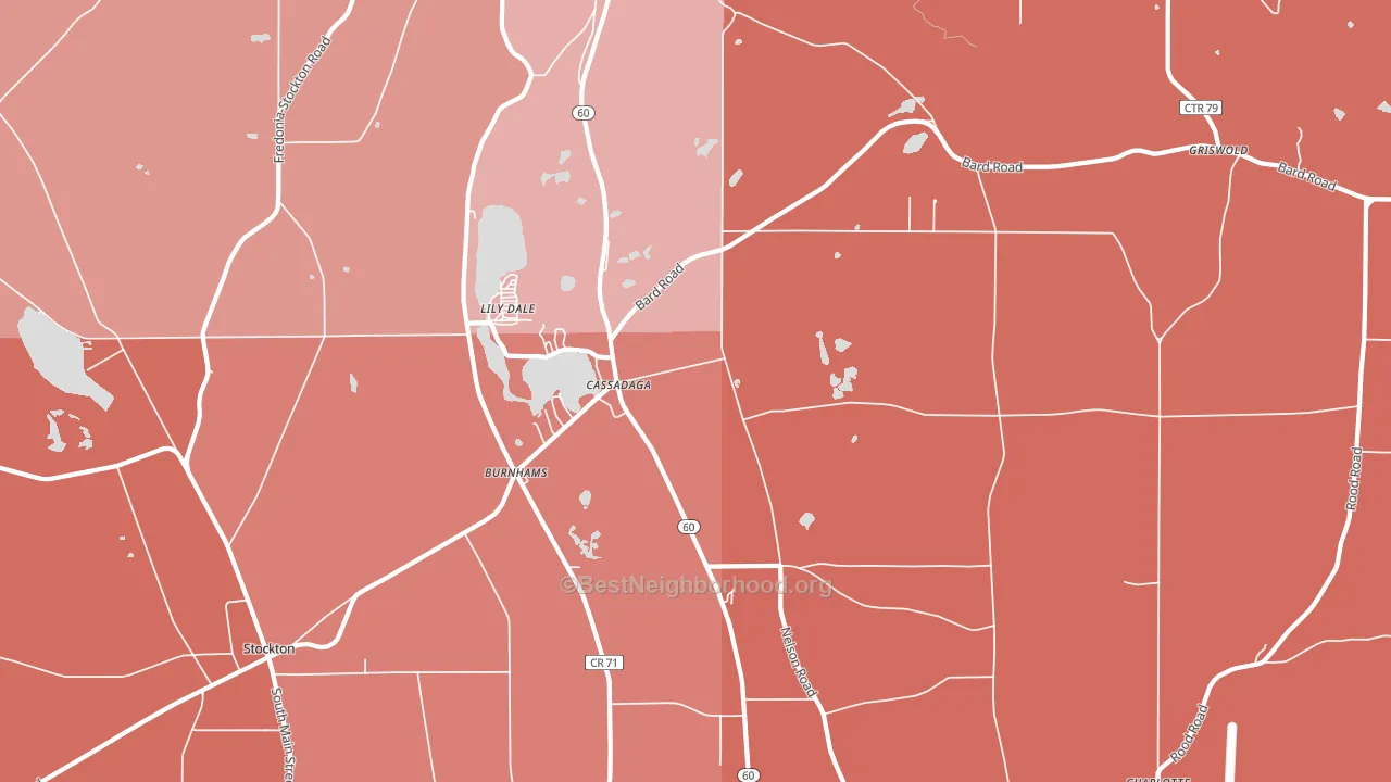 14718, NY block-group political-lean map