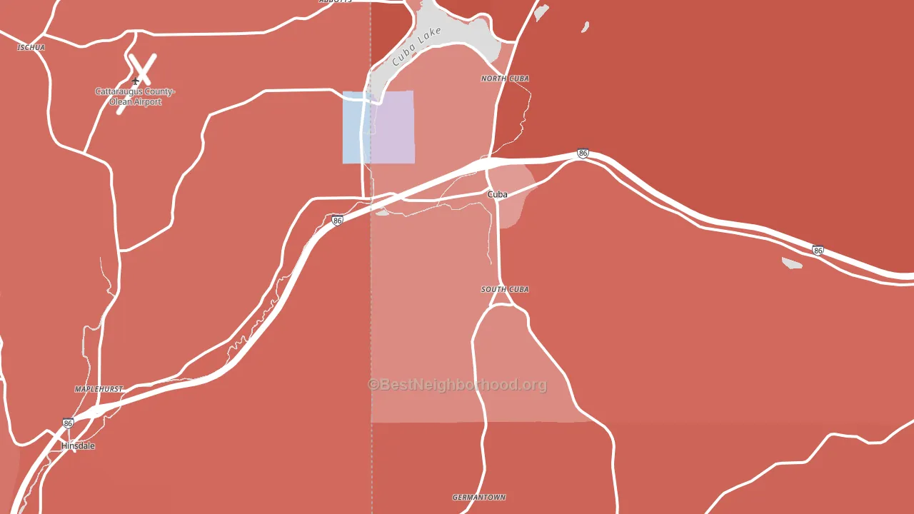 14727, NY block-group political-lean map