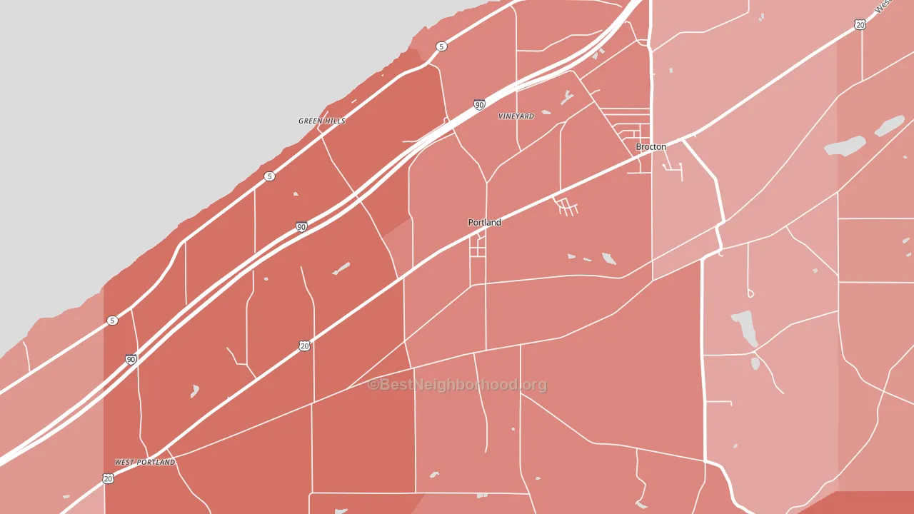 14769, NY block-group political-lean map