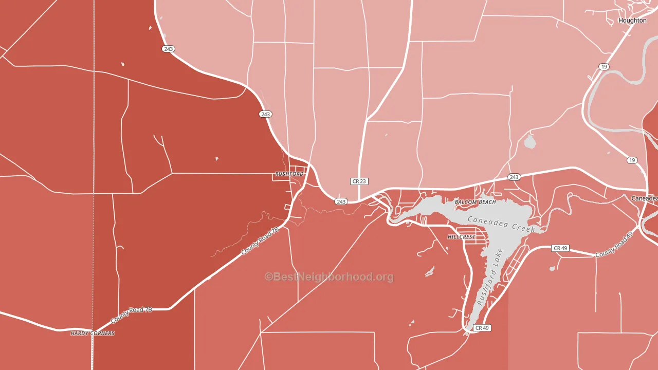 14777, NY block-group political-lean map