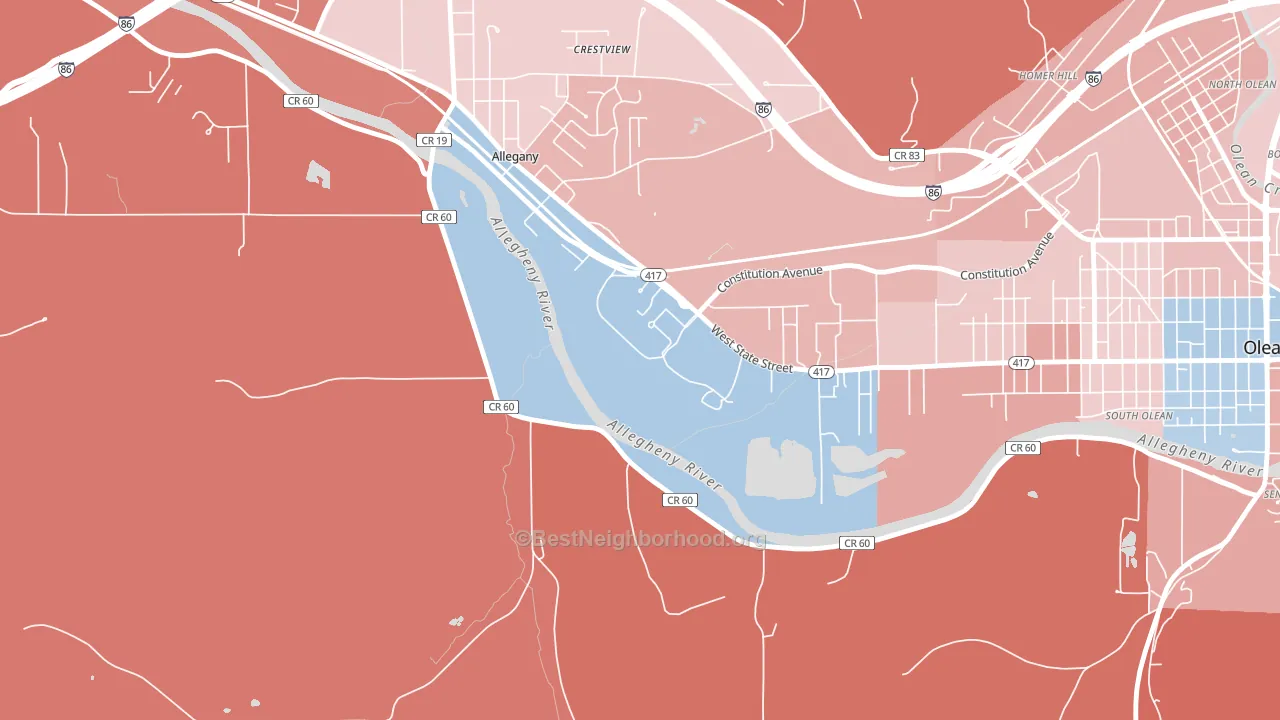 14778, NY block-group political-lean map