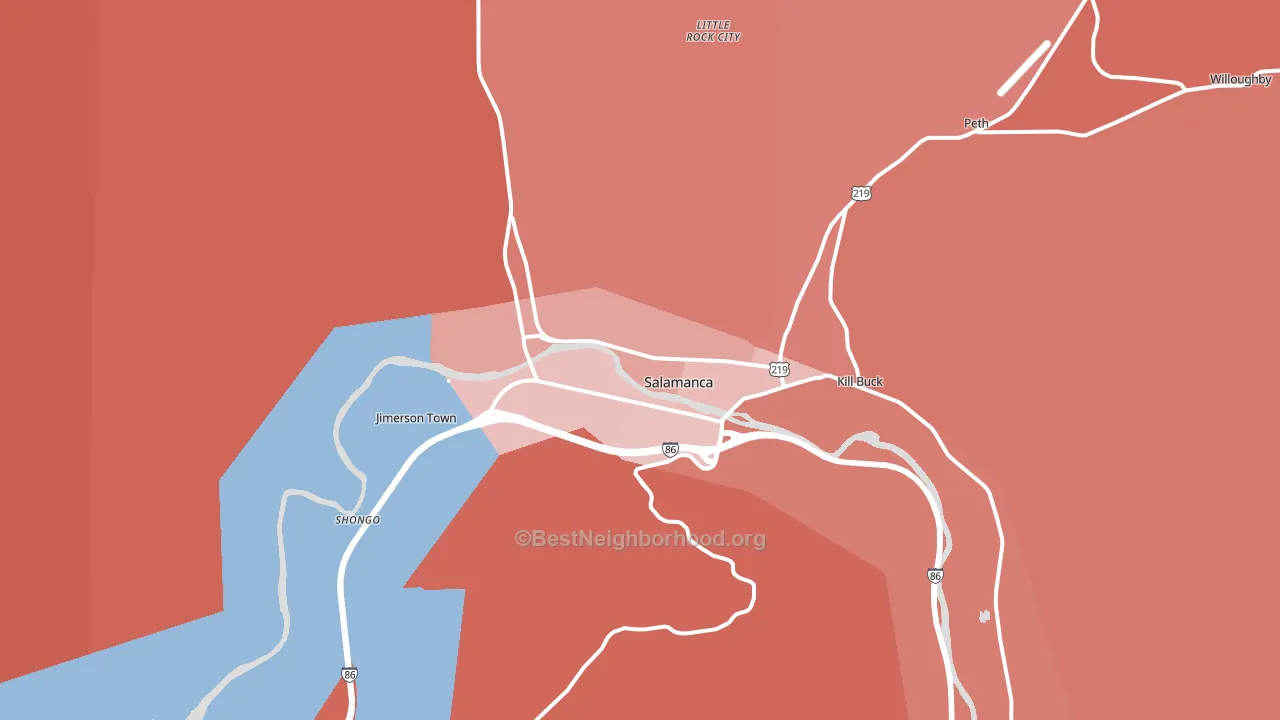 14779, NY block-group political-lean map