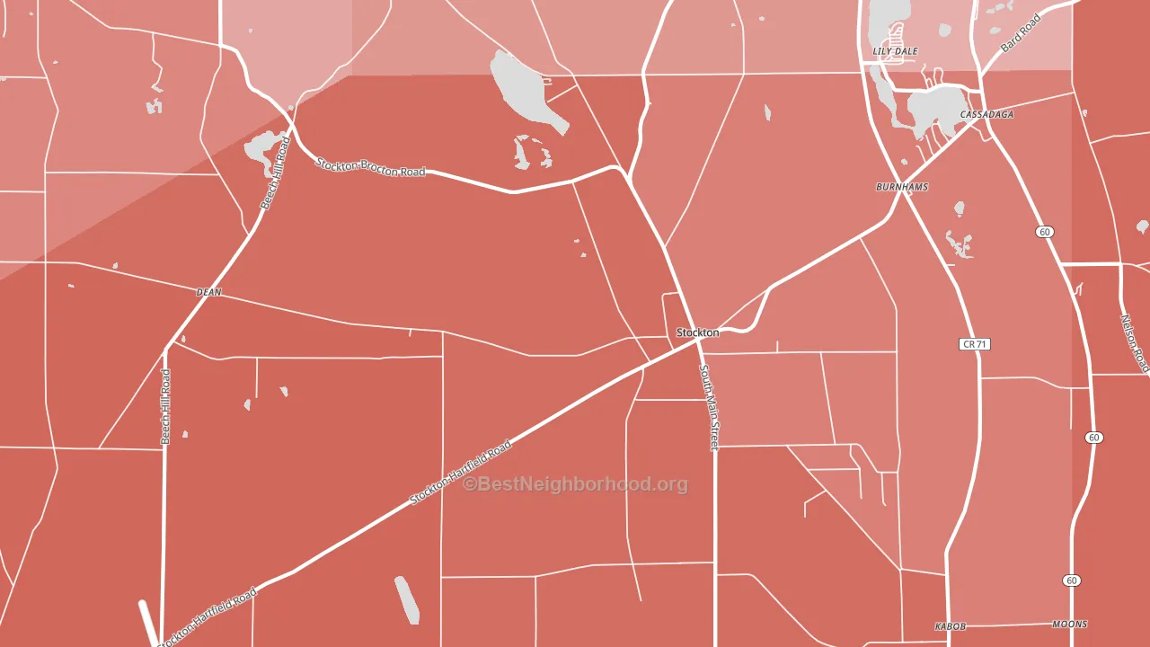 14784, NY block-group political-lean map