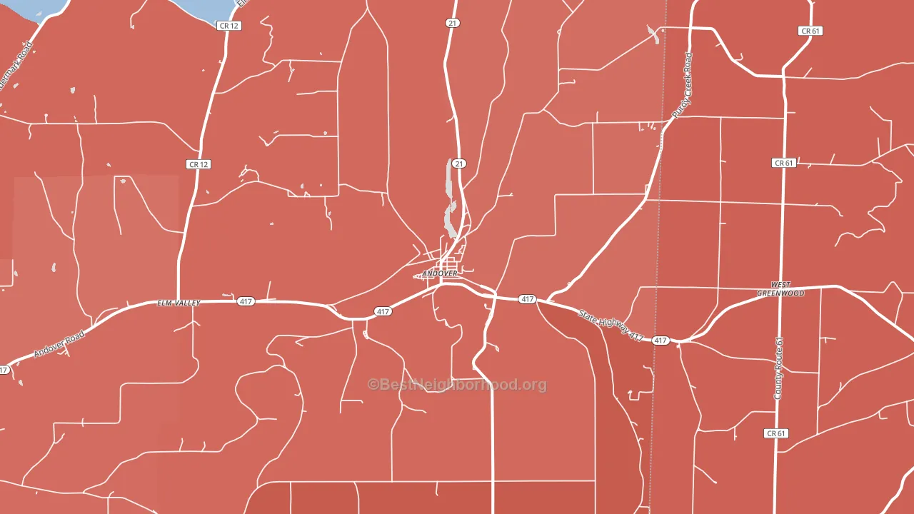 14806, NY block-group political-lean map