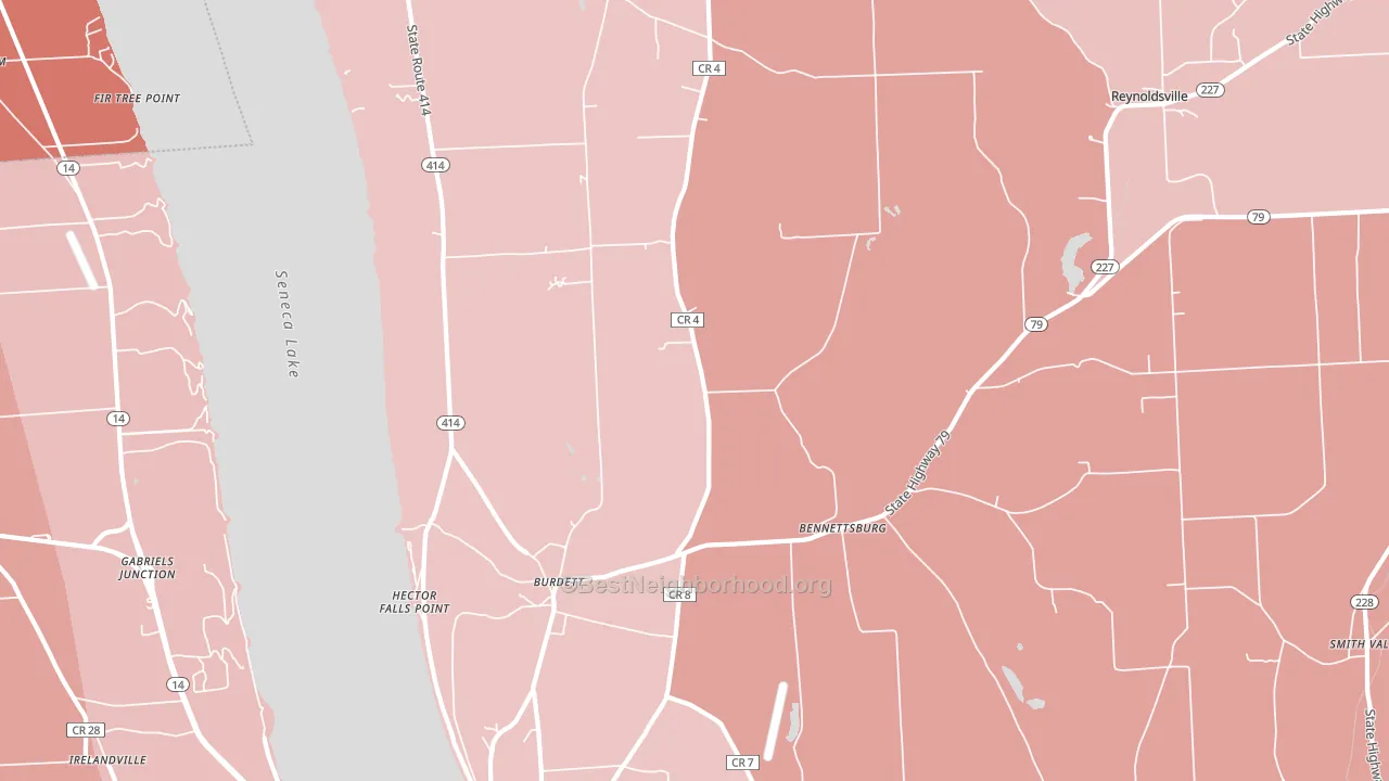 14818, NY block-group political-lean map