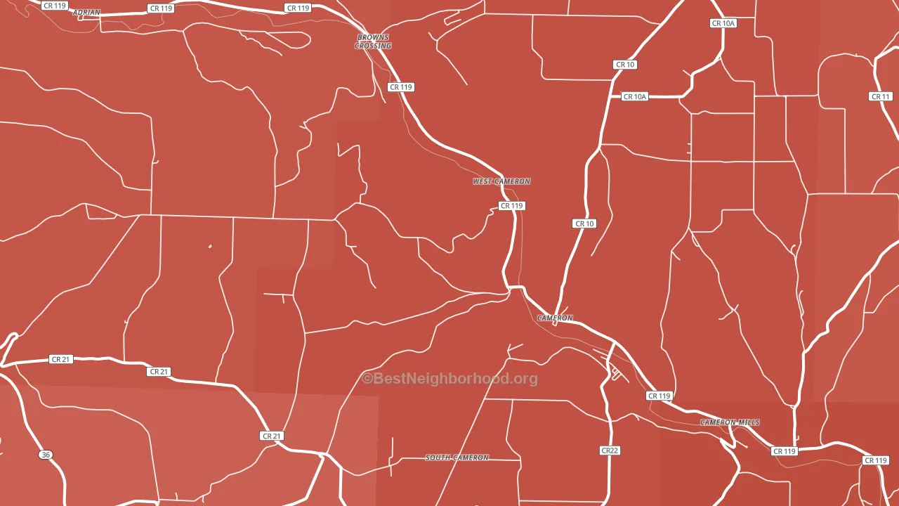 14819, NY block-group political-lean map