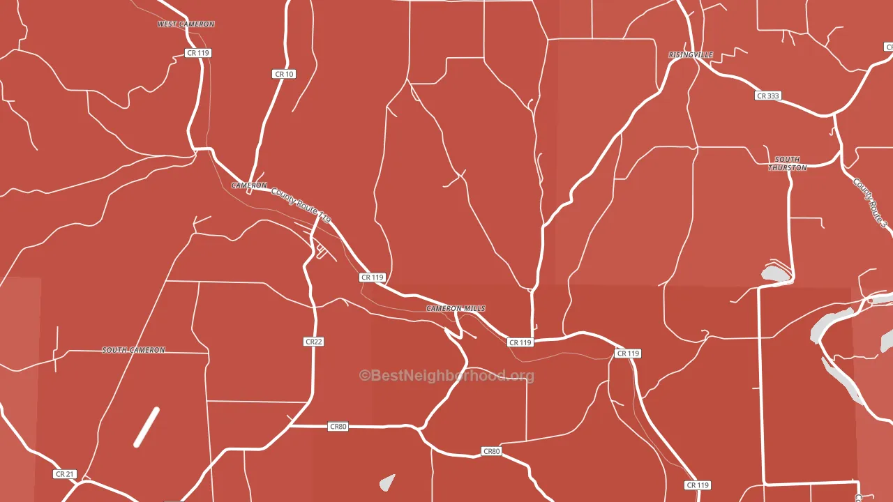 14820, NY block-group political-lean map