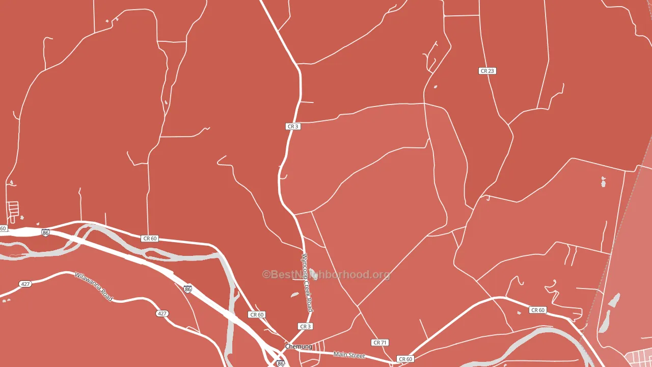 14825, NY block-group political-lean map