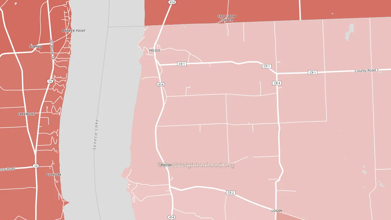 14841, NY block-group political-lean map