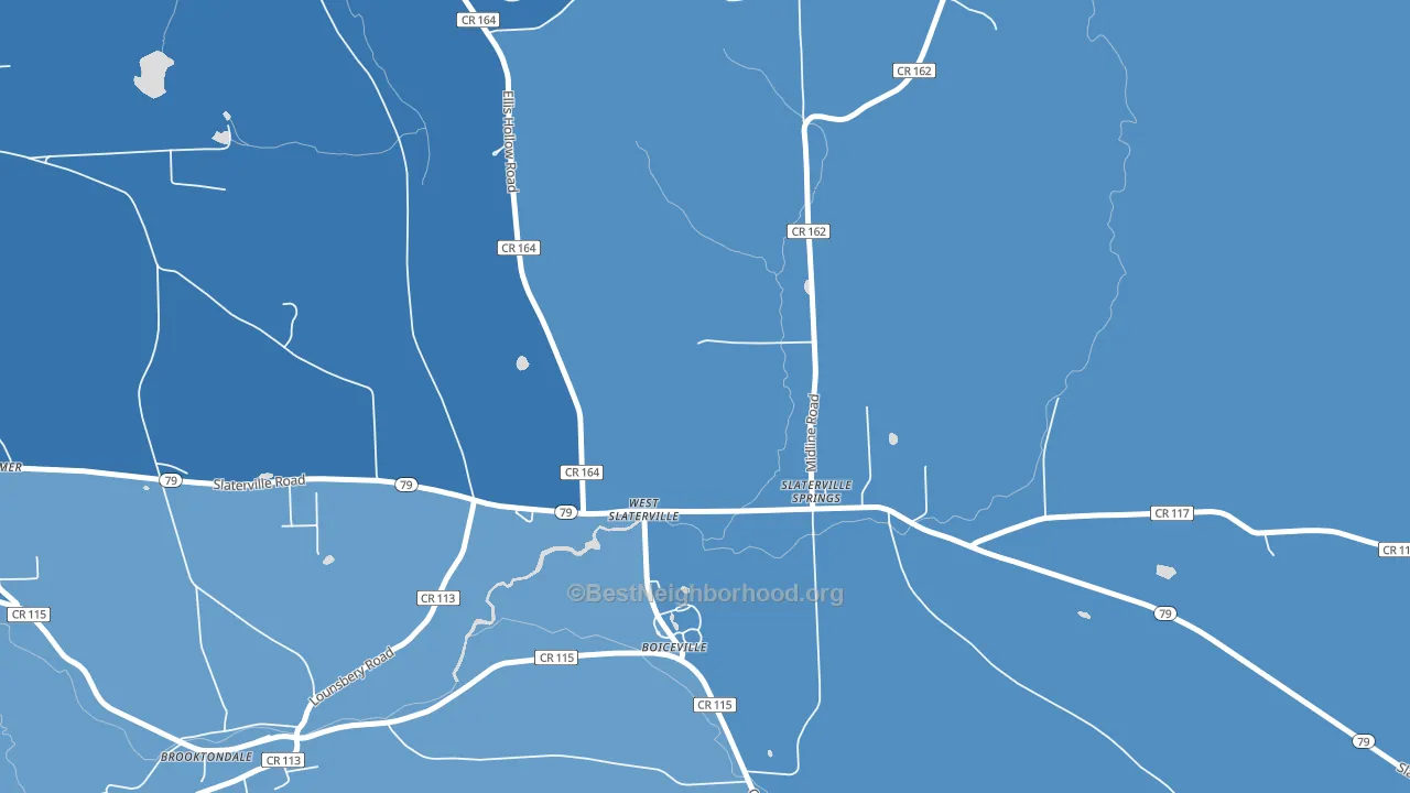 14881, NY block-group political-lean map