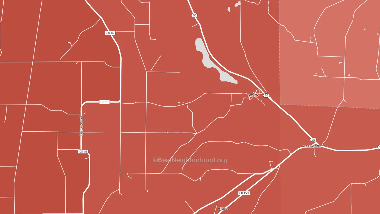 14884, NY block-group political-lean map