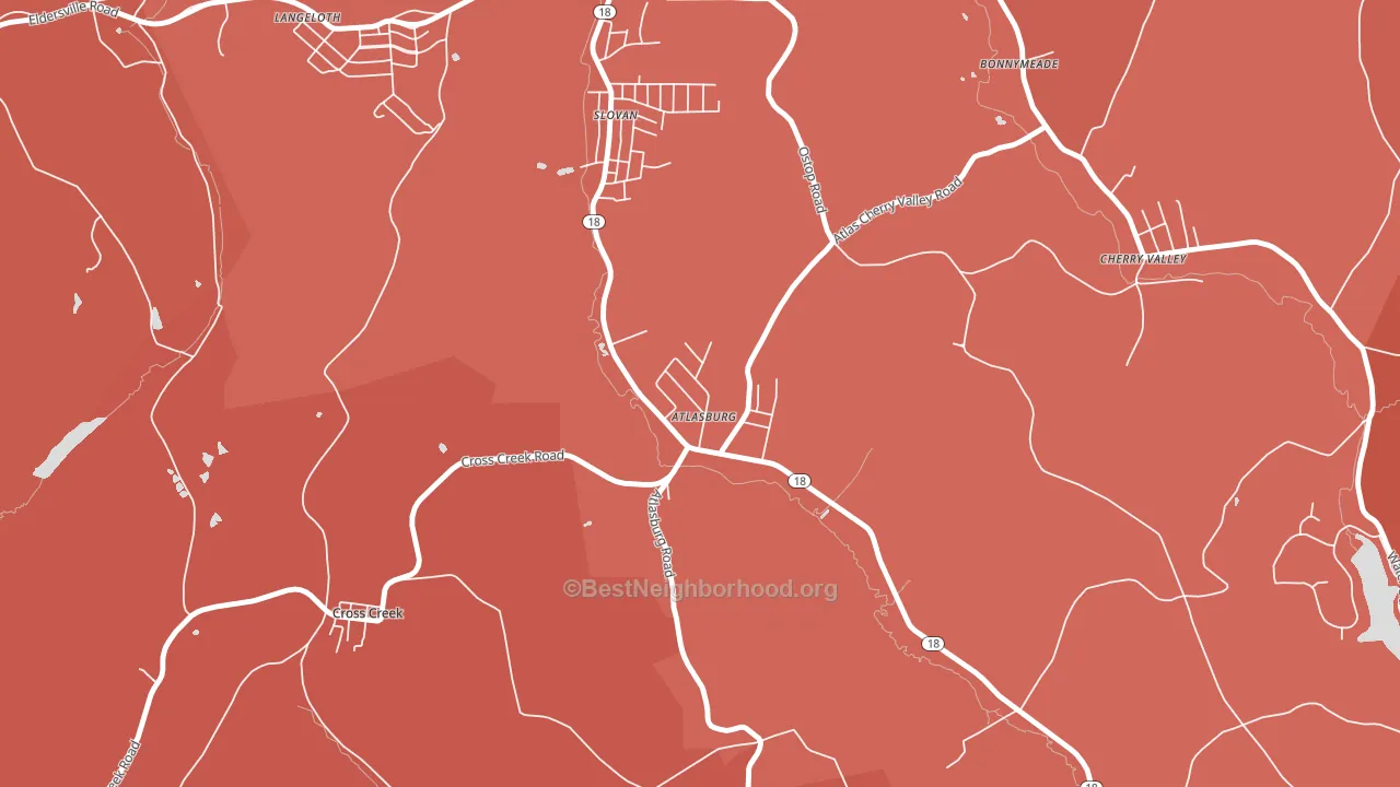 15004, PA block-group political-lean map