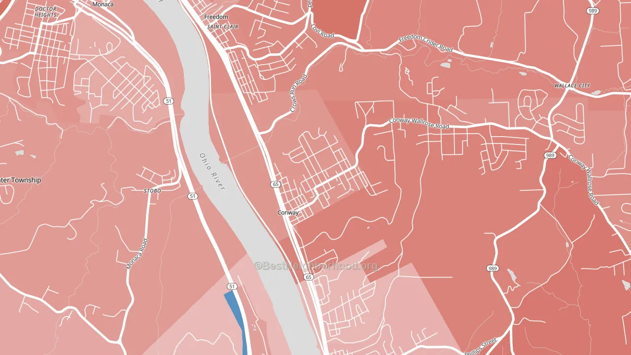 15027, PA block-group political-lean map