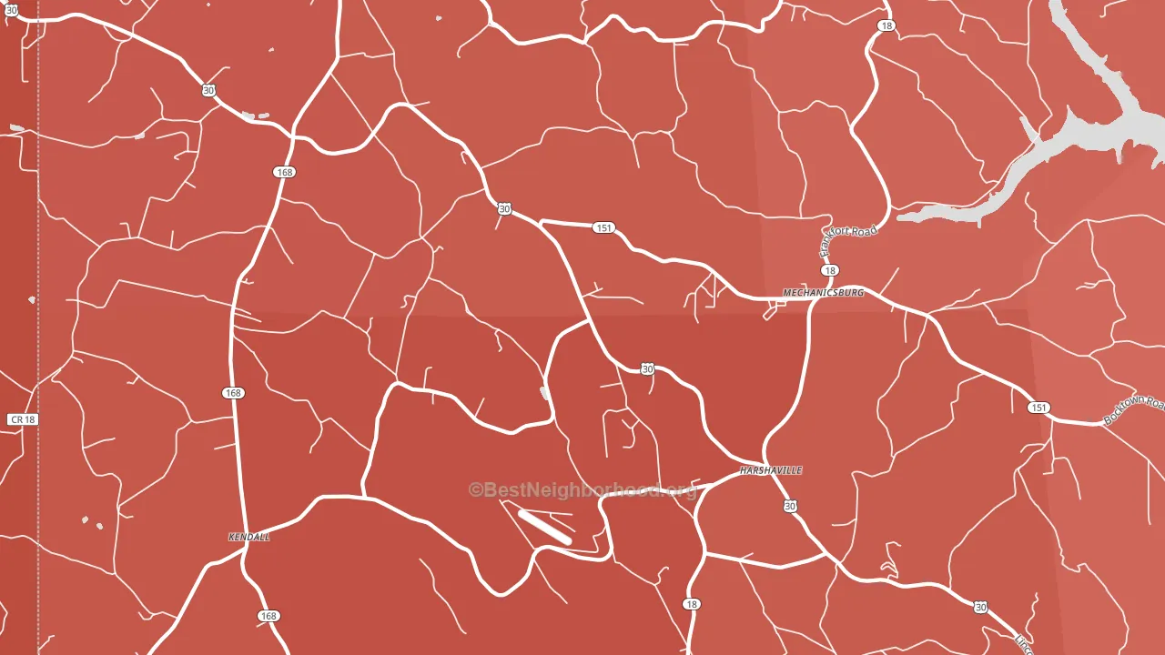 15050, PA block-group political-lean map