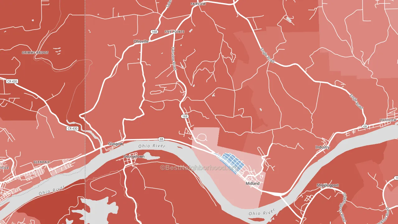 15059, PA block-group political-lean map