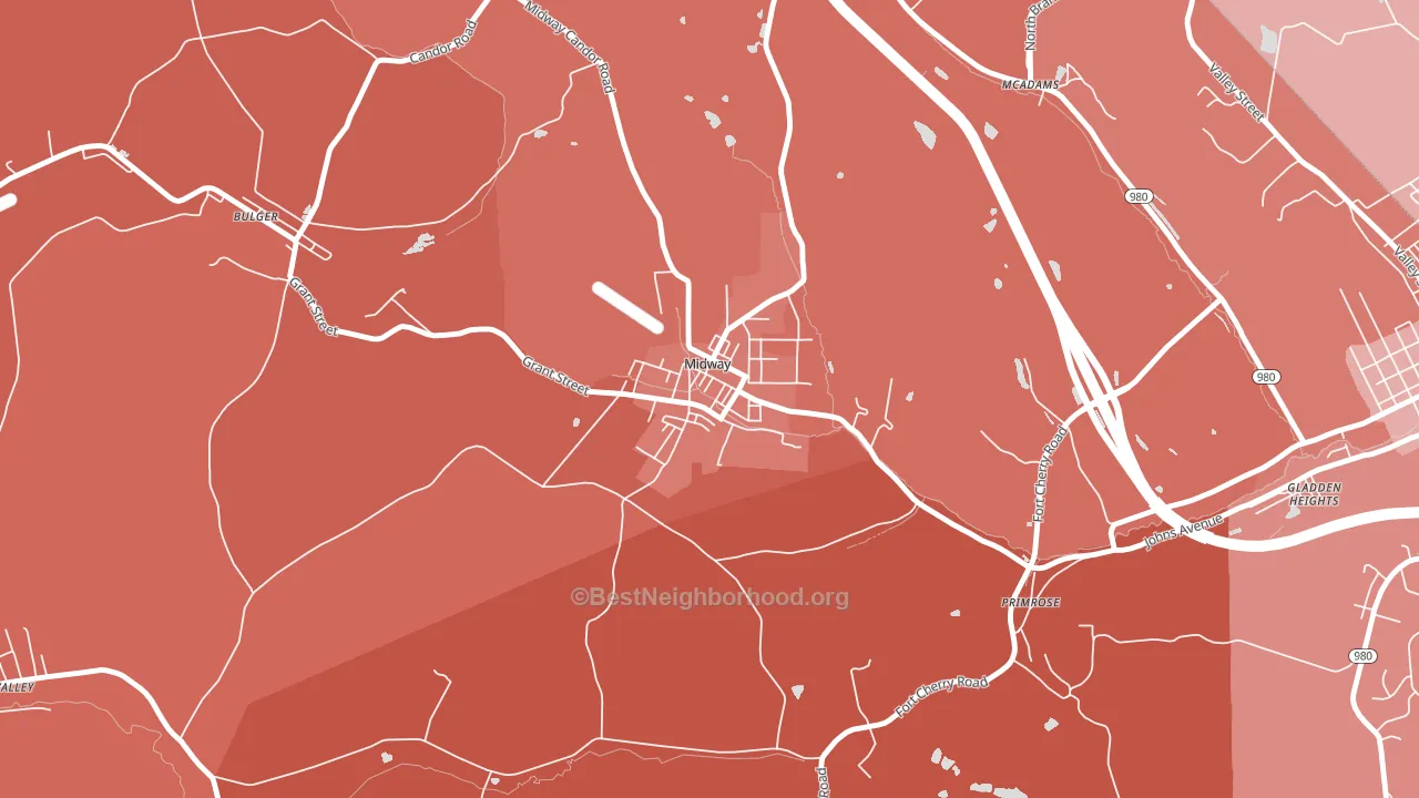 15060, PA block-group political-lean map