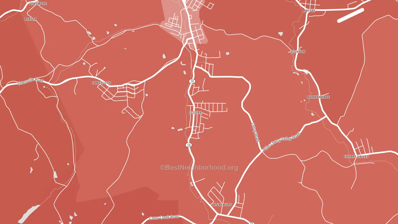 15078, PA block-group political-lean map