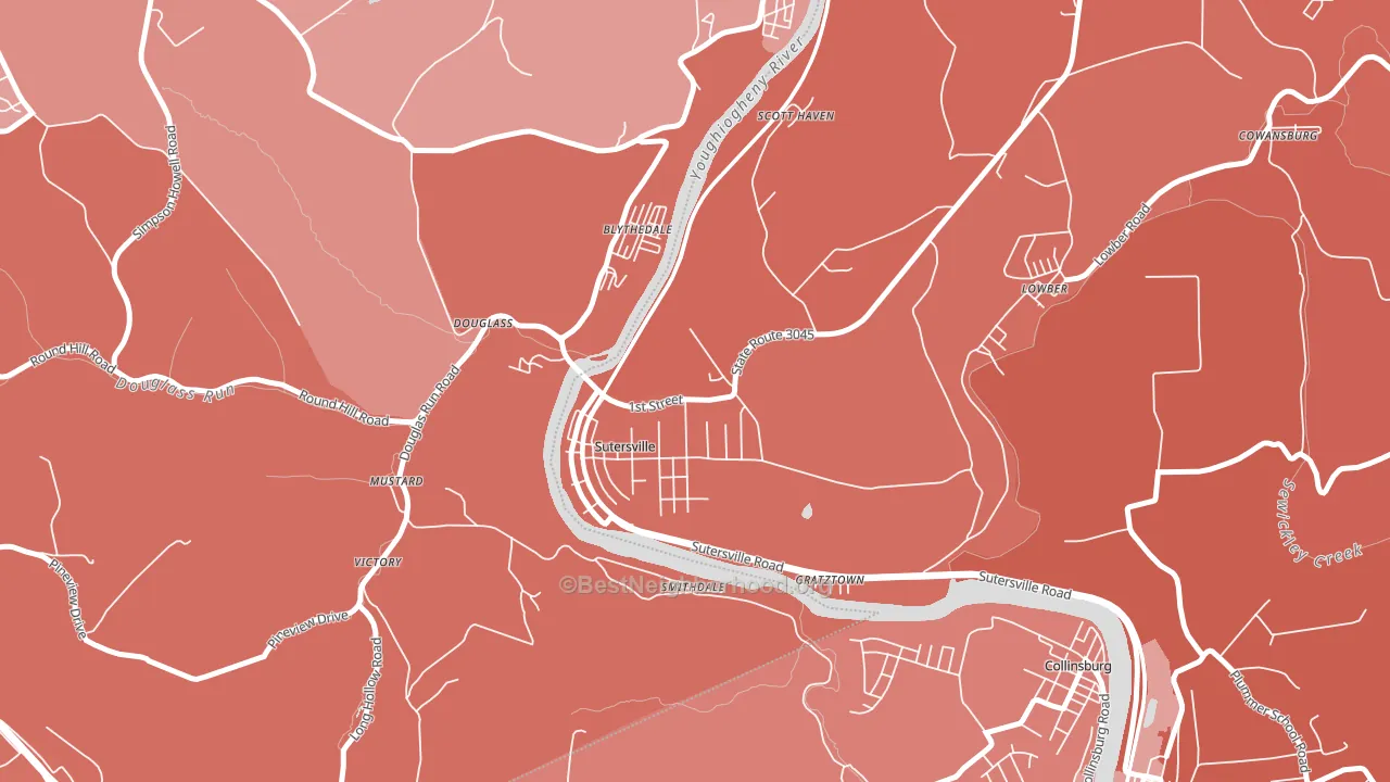 15083, PA block-group political-lean map