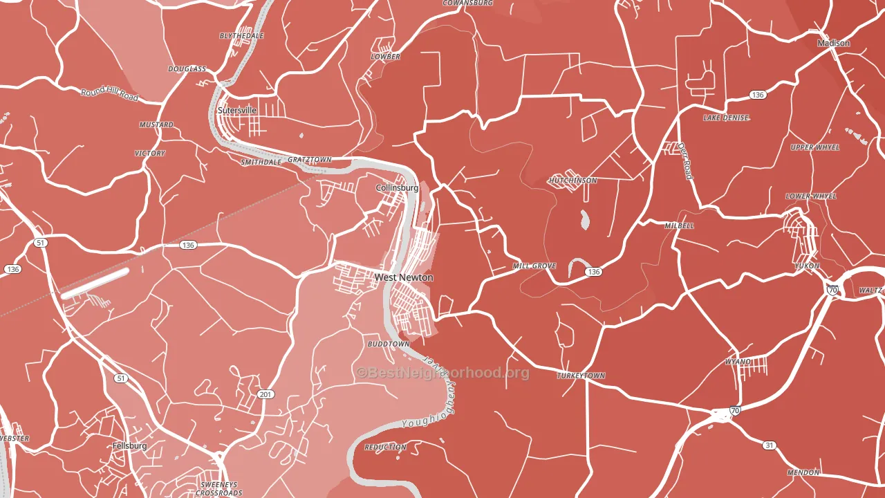 15089, PA block-group political-lean map
